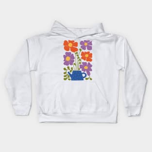 Tea Pot Flowers Kids Hoodie